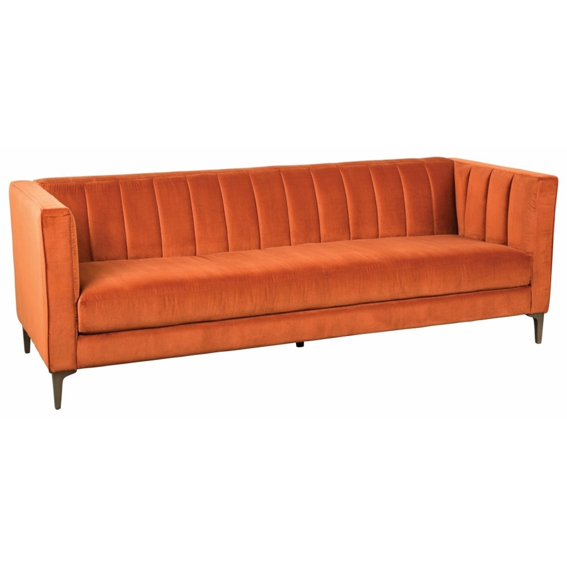 Jonathan Louis Elle MidCentury Modern Estate Sofa with Channel Tufted Back Fashion Furniture